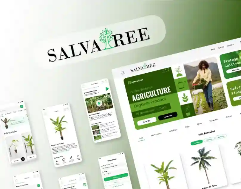 Carátula de la Aplicación movil y computador SalvaTree con los formatos en computador y movil